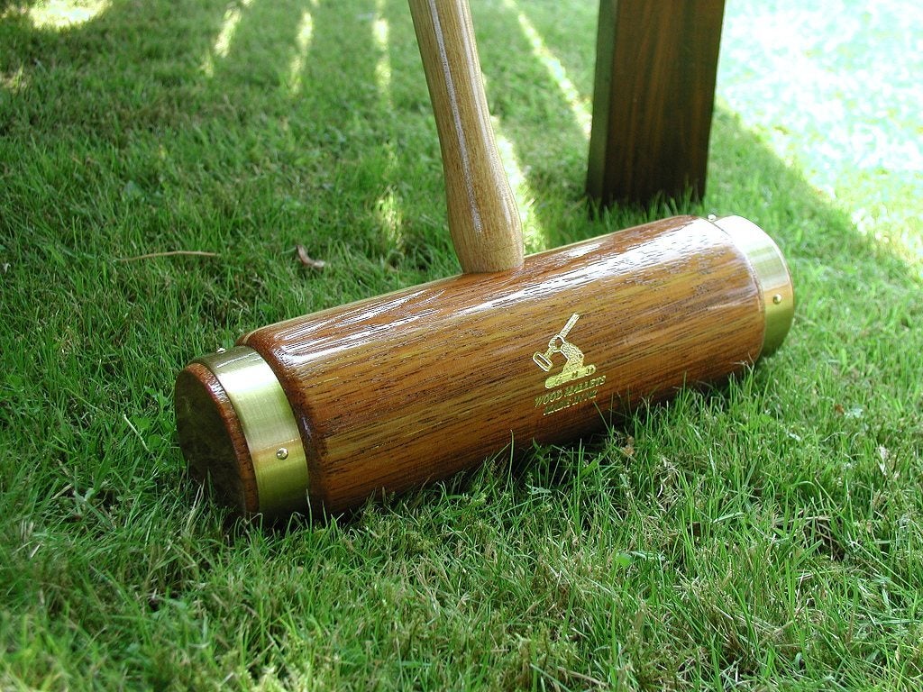 Hurlingham Croquet Mallet (Brass bound head) - Wood Mallets